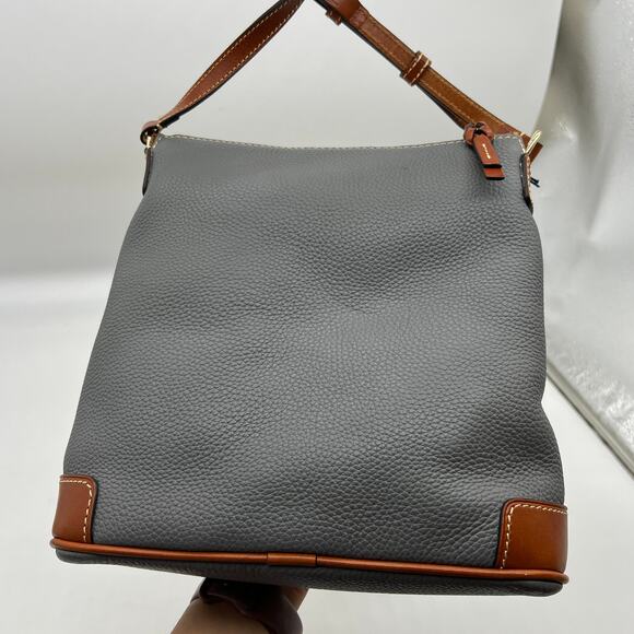 Dooney & Bourke Pebble Leather Crossbody Bags Slate Gray Color - Picture 2 of 16